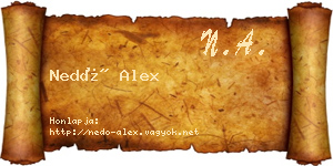 Nedó Alex névjegykártya